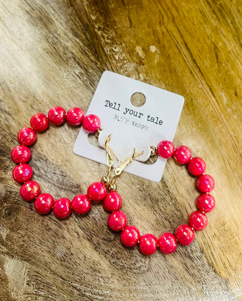 Color Pearl Hoops