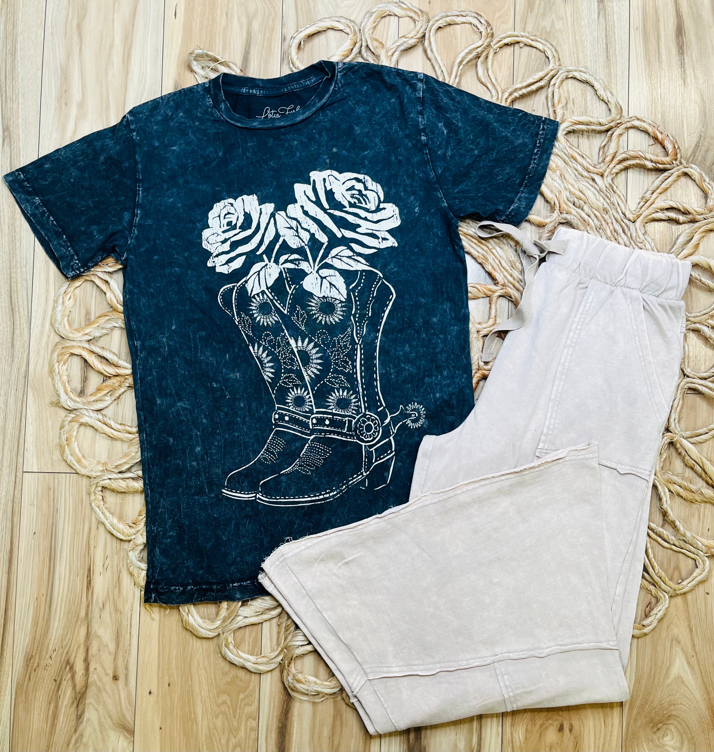 Cowgirl boot tee by lotus Graphic Tee Women's