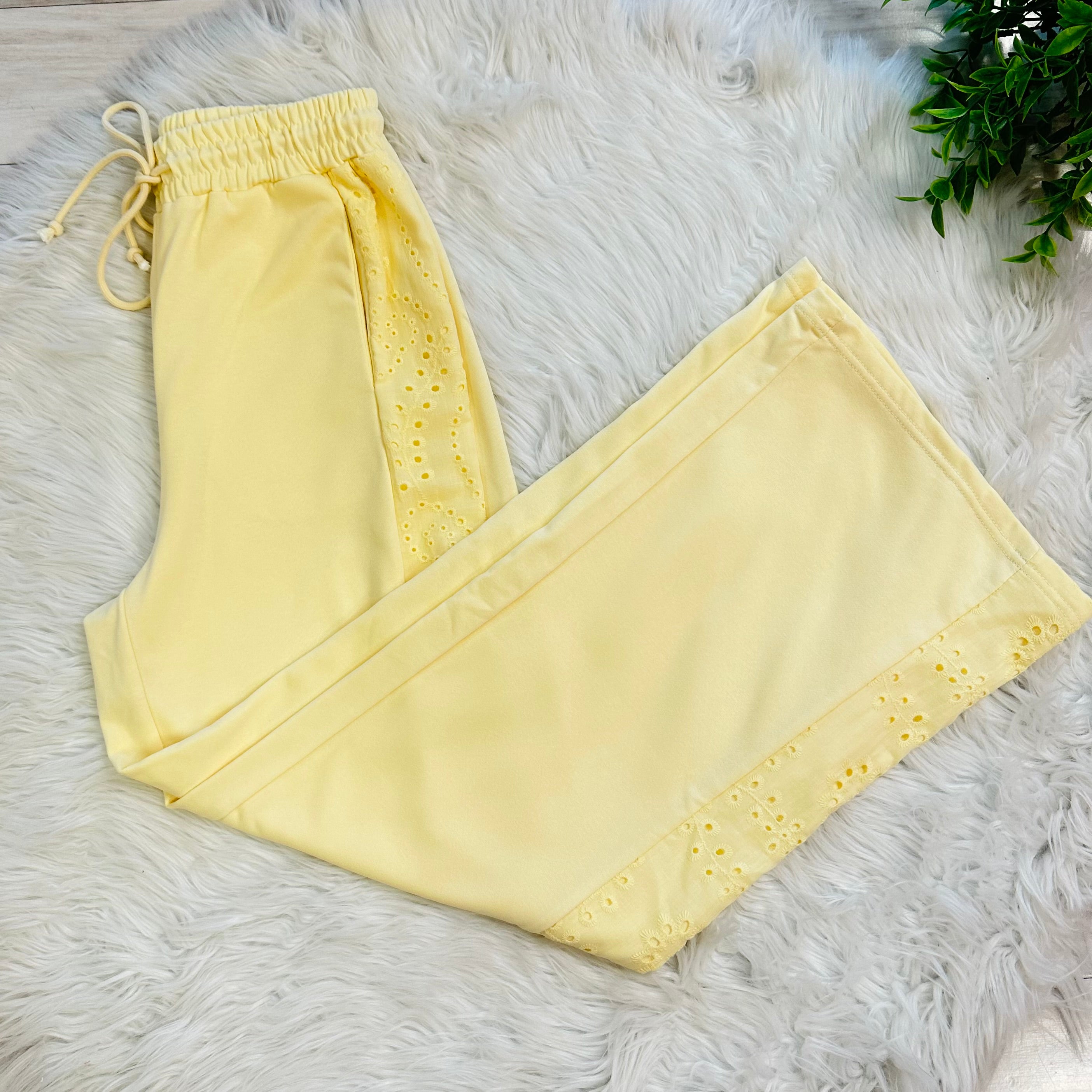 Women’s Butter Yellow Pants Set