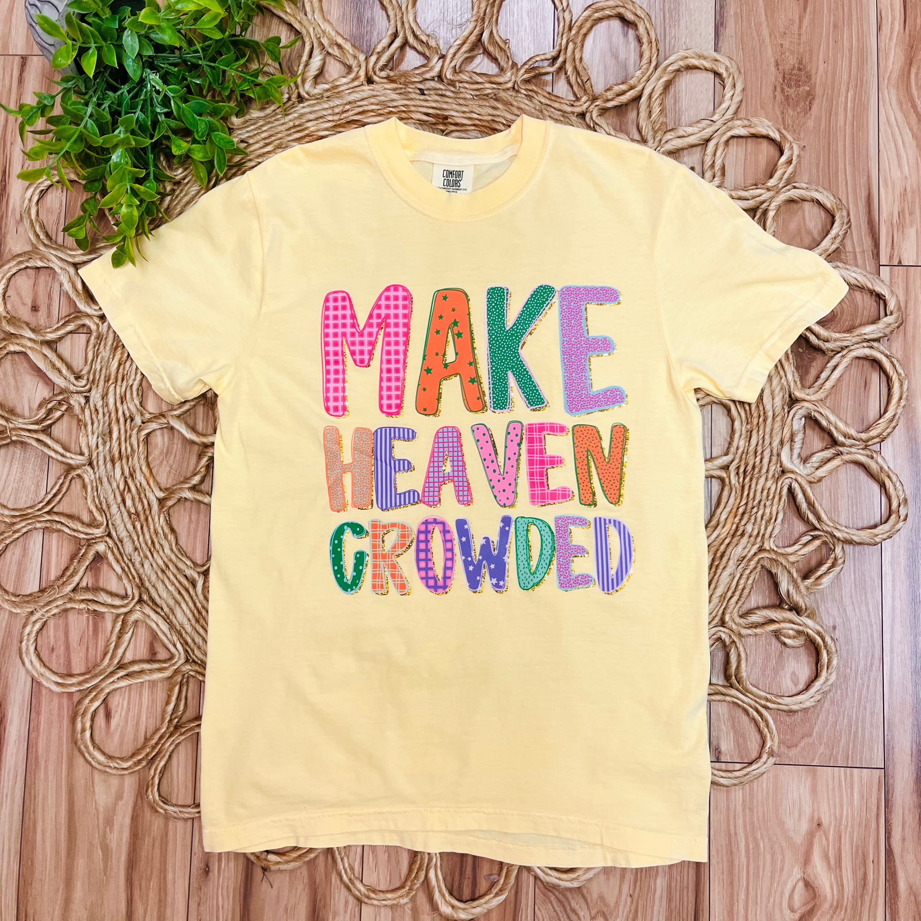 Women’s Yellow Make Heaven Crowded Tee
