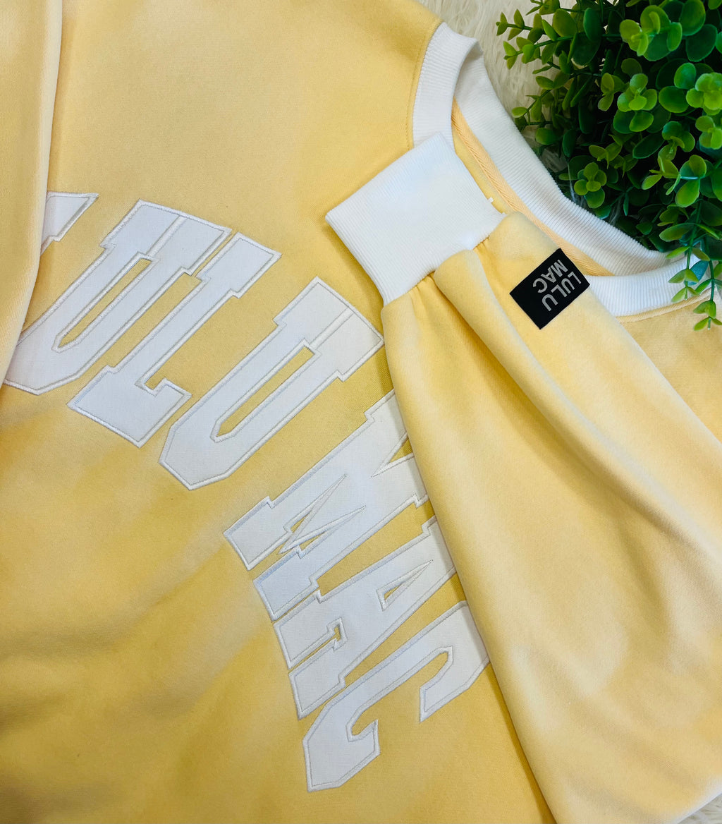 Women’s LuLu Mac Yellow & White Sweatshirt
