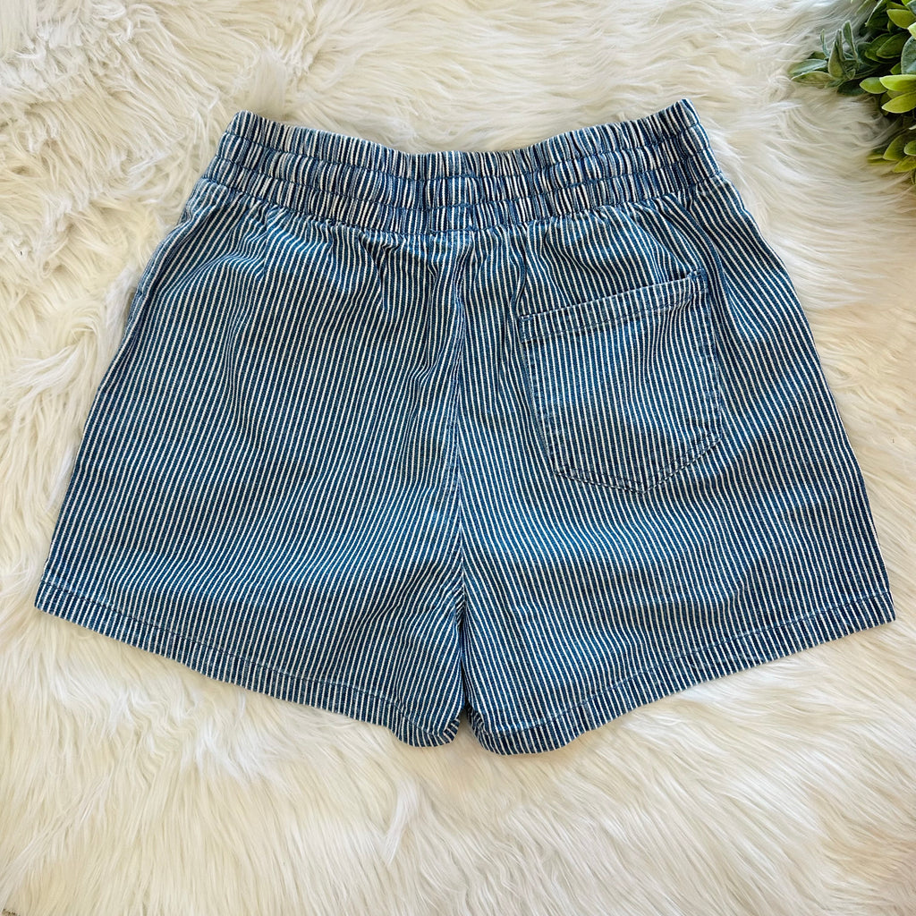 Women’s Evermmee Blue Striped Shorts