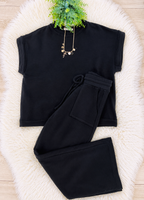 Women’s Zenana Cute Cotton Set In Black