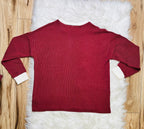 Women’s Zenana Burgundy White Detail Ribbed Set