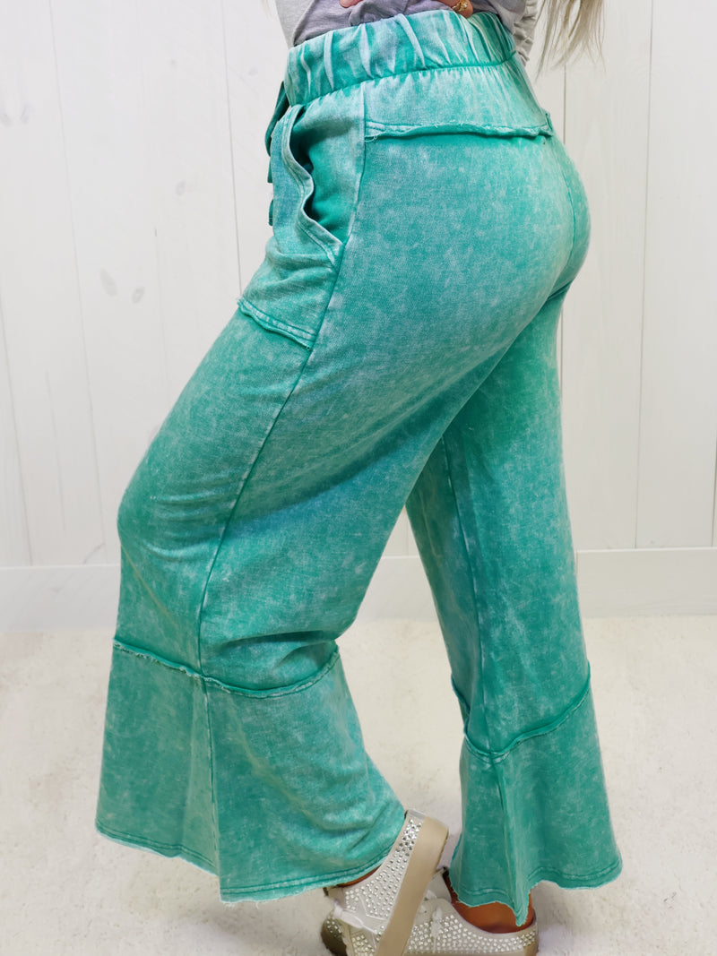 Kelly Green Flare Pants by Zenana