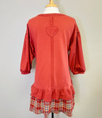 Women’s Umgee Burnt Orange Plaid Dress