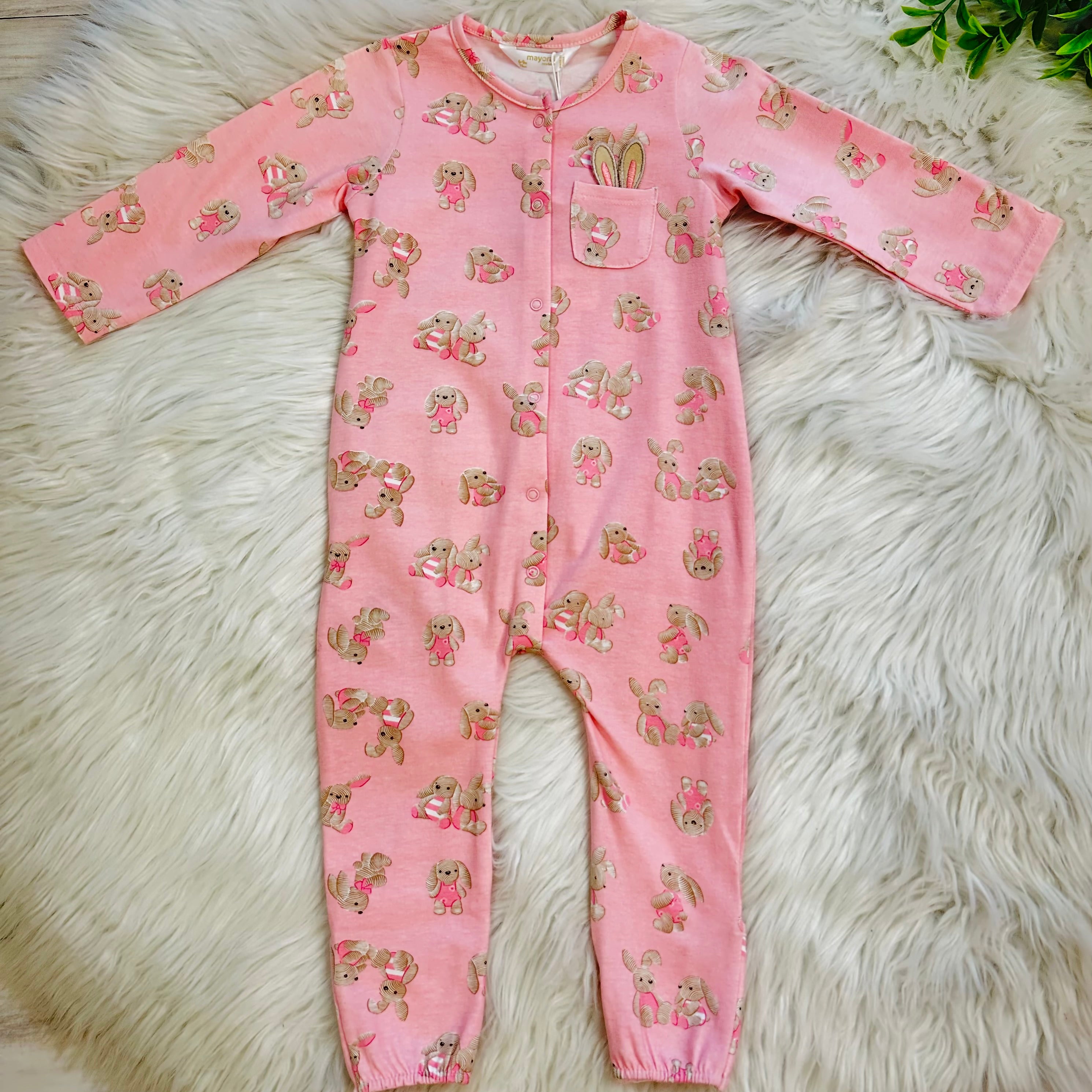 Girl’s Mayoral Pink Bunny Sleeper
