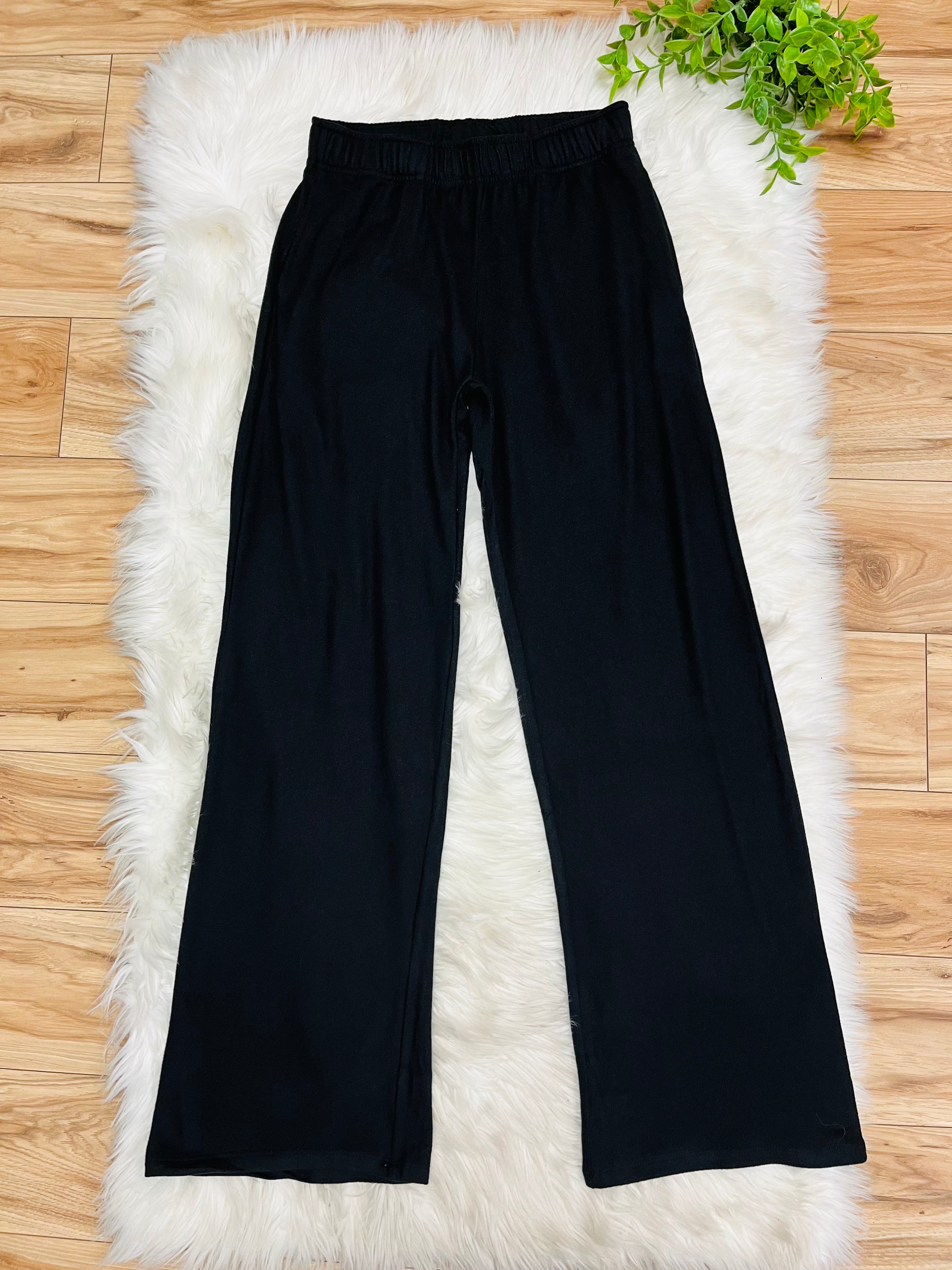 Women’s Zenana Solid Black Melange Pant Set
