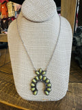 Women’s Silver and Light Green Necklace