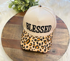 Women’s “Blessed” Cheetah Print Hat