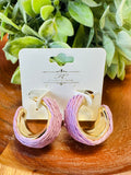 Women’s Lavender Hoop Earrings