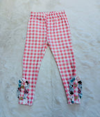 Girls Floral and Plaid Turquoise Outfit