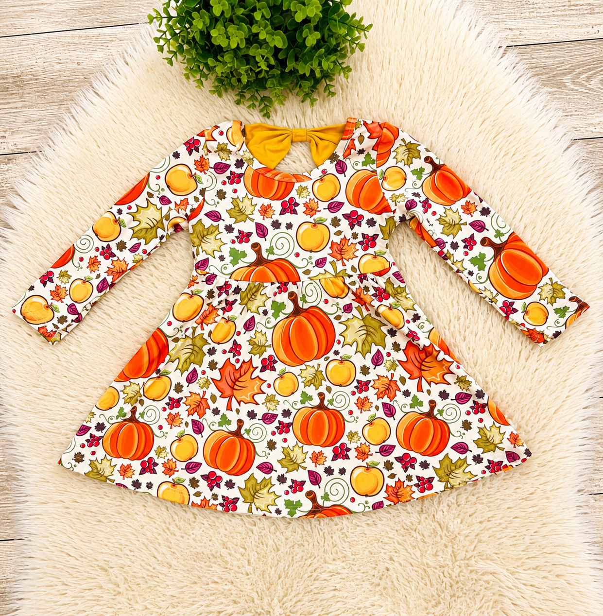 Girl’s Fall Pumpkin Dress