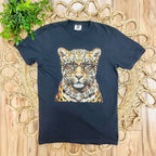 Women’s Charcoal Gray Leopard Tee