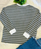 Women’s Ribbed Long Sleeve in Olive Zenana - True to Size
