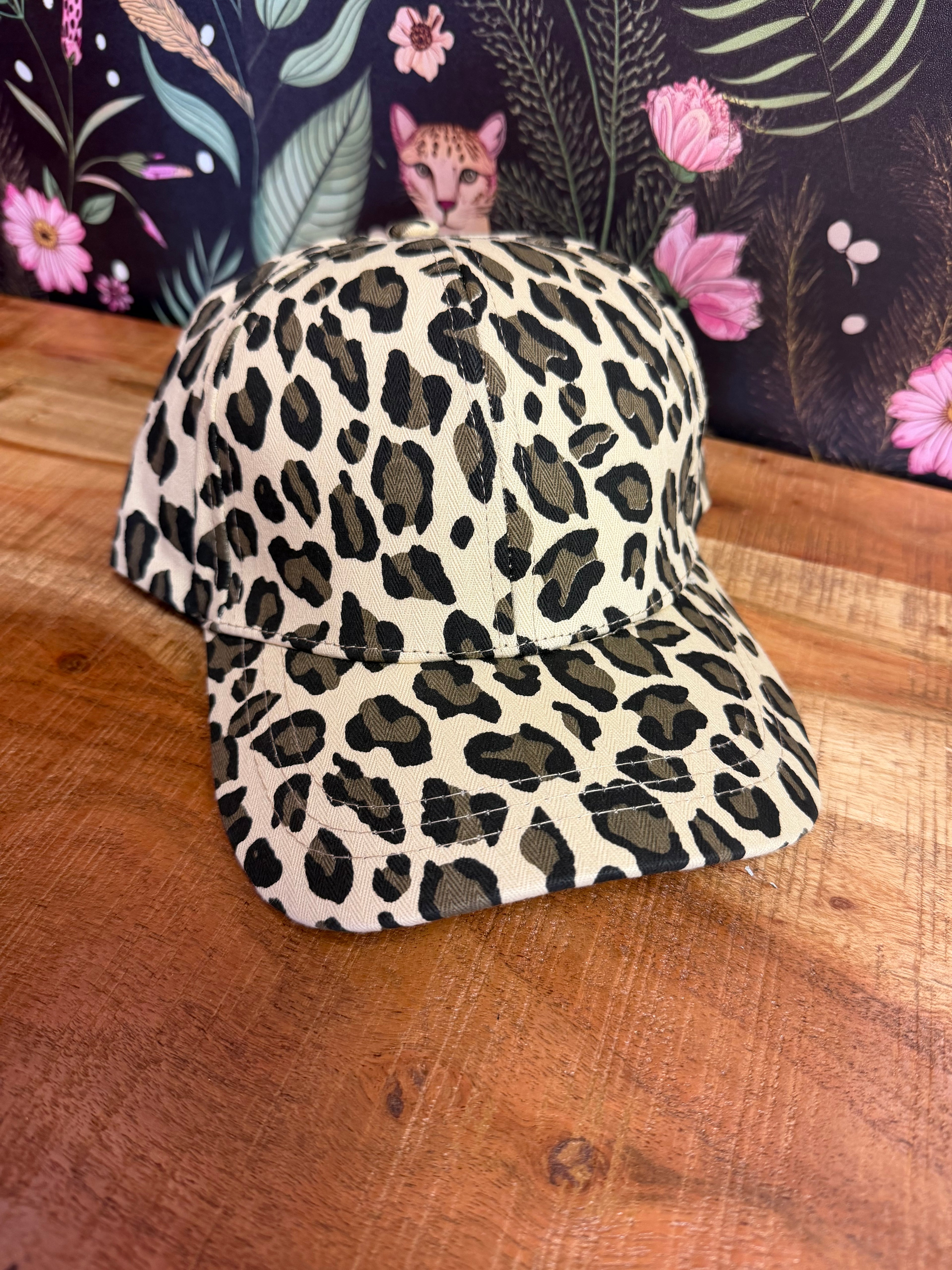 Cheetah Hat Beige