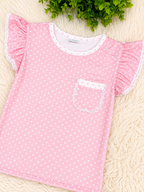 Girl’s Pink And White Polka Dot Outfit
