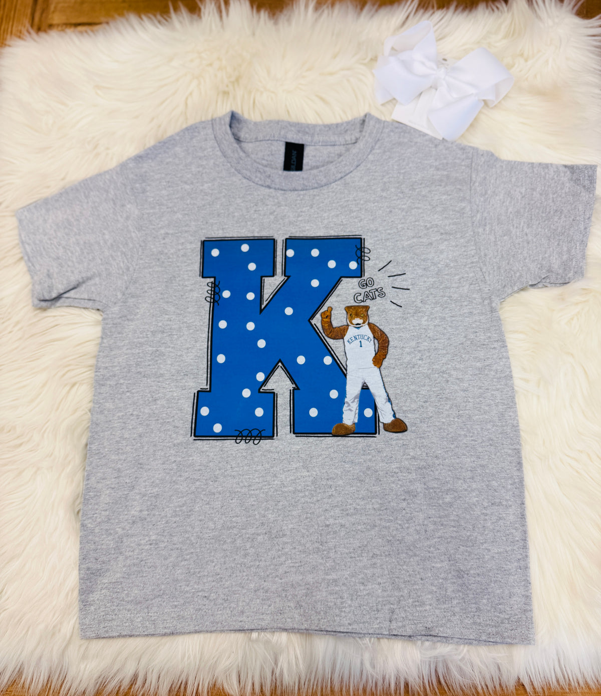 Girls Youth Polka Dot K Tee Shirt