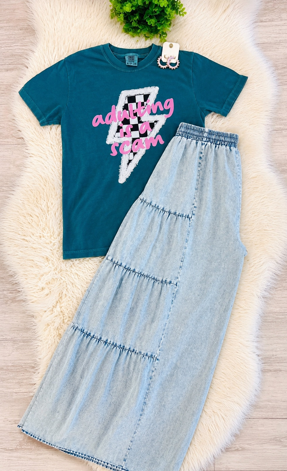 Women’s Mineral Washed Chambray Denim Pants