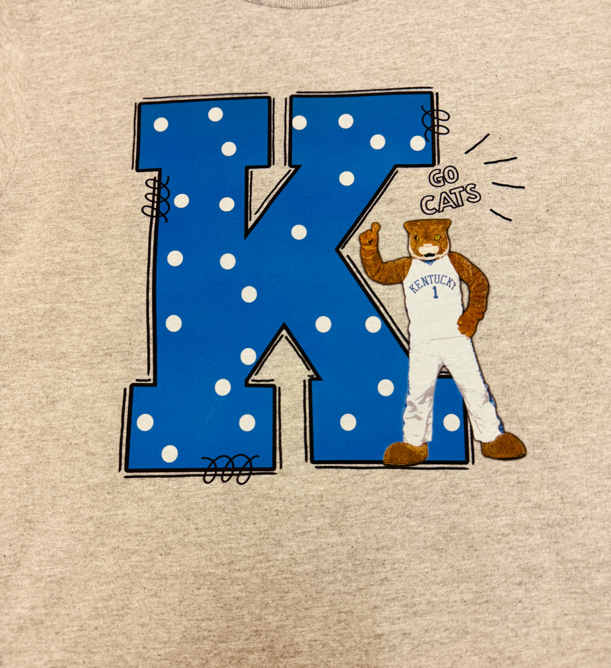 Girls Youth Polka Dot K Tee Shirt