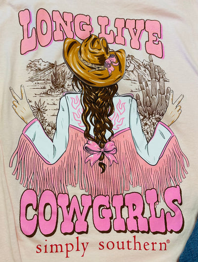 Women’s Simply Southern “Long Live Cowgirls” Long Sleeve Tee - Mini Mee Boutique