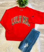 Women’s LuLu  Mac Red Cheetah print Sweatshirt