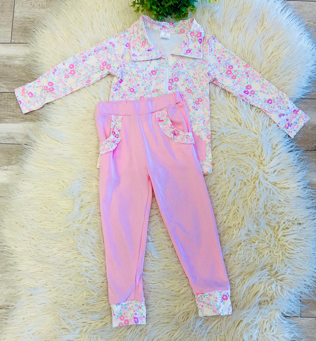 Girl’s Floral Pink Outfit
