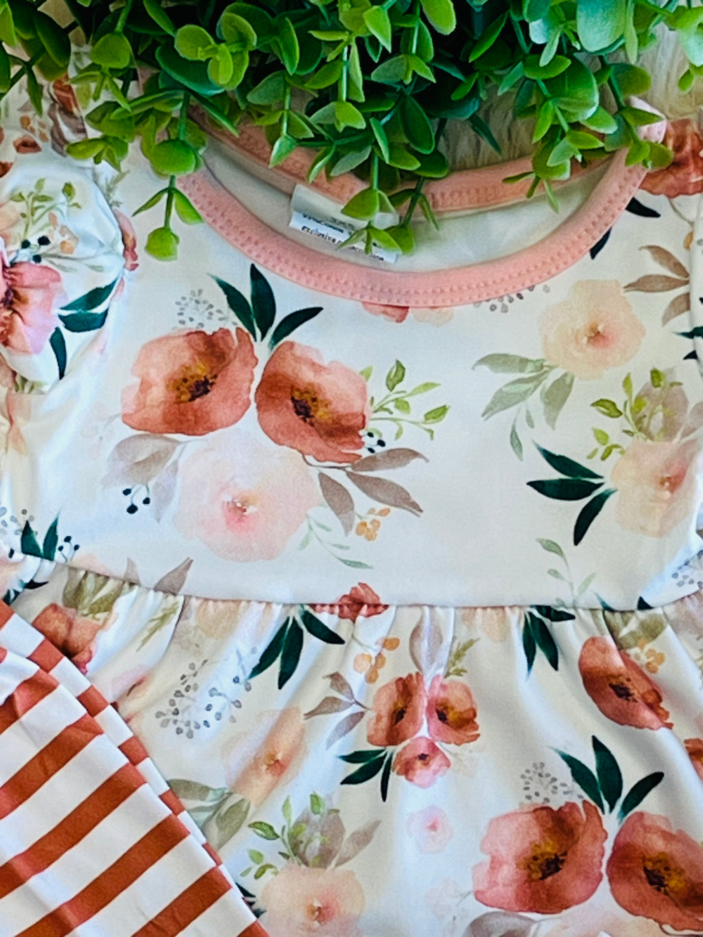 Girl’s Floral & Striped Set