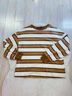 Women’s Evermmee brown and white striped pant set