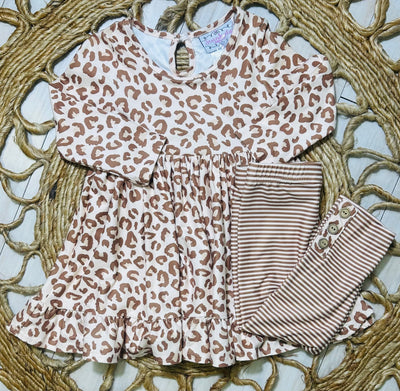 Girls Serendipity Cheetah Print 2 Piece Set