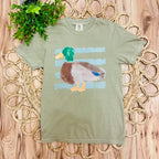 Women’s Green Duck Stripe Tee