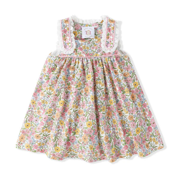 Swoon Baby Floral Eyelet Trim Dress - Mini Mee Boutique