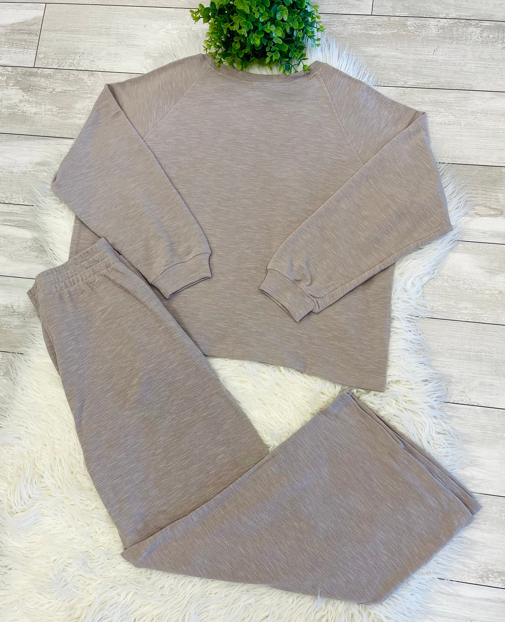 Women’s Zenana Cute Cotton Long Sleeve Set in Ash
