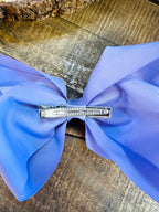 Hair Bow 8” Alligator Clip - Light Violet