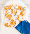 Women’s Umgee Floral Ruffle Sleeve Top