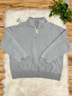 Women’s Zenana Grey Quarter Zip Top