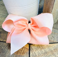 Hair Bow 6” Alligator Clip - Peach