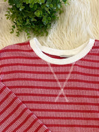 Women’s Ribbed Long Sleeve in Ruby - True to Size