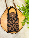 Leopard Knit Crossbody Mini Bag
