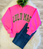 LuLu Mac Pink Cheetah Print Sweatshirt