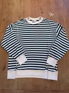 Women’s Zenana Hunter Green Stripe Pullover with side splits