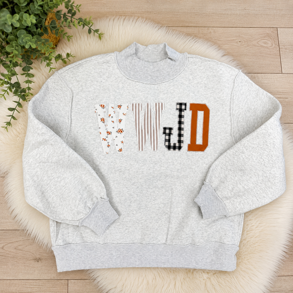 WWJD Mock Neck Sweater Womens