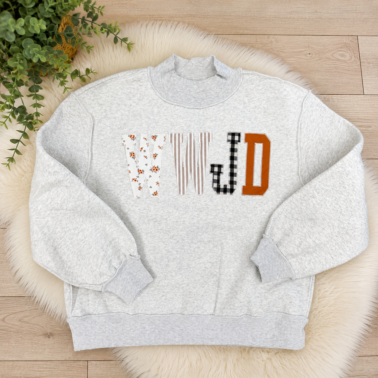 WWJD Mock Neck Sweater Womens