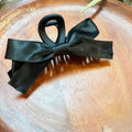 Black Bow Hair Clip