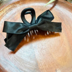 Black Bow Hair Clip