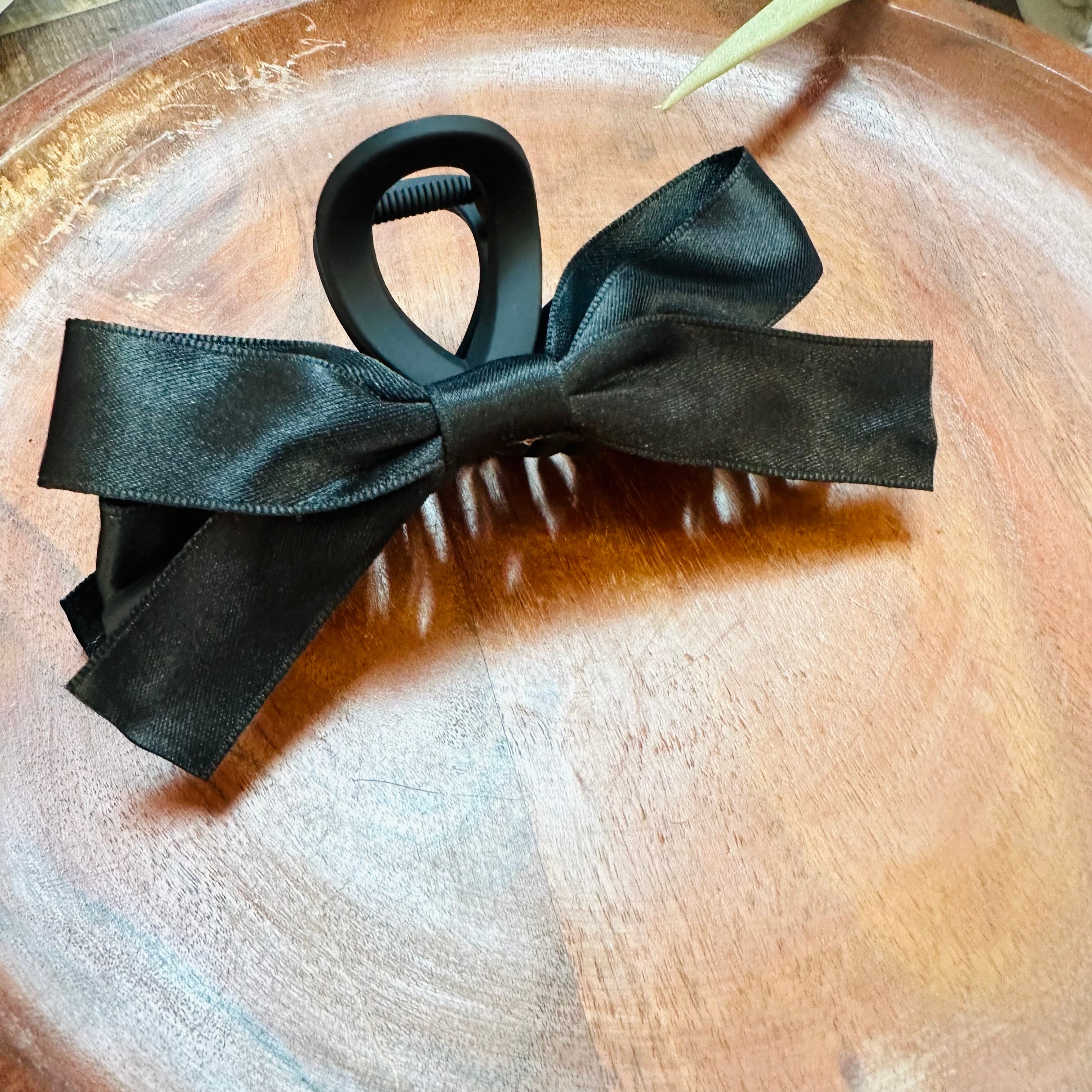 Black Bow Hair Clip