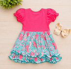 Girl’s Hot Pink Floral Dress