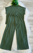 Women’s Zenana Cute Cotton Set In Olive