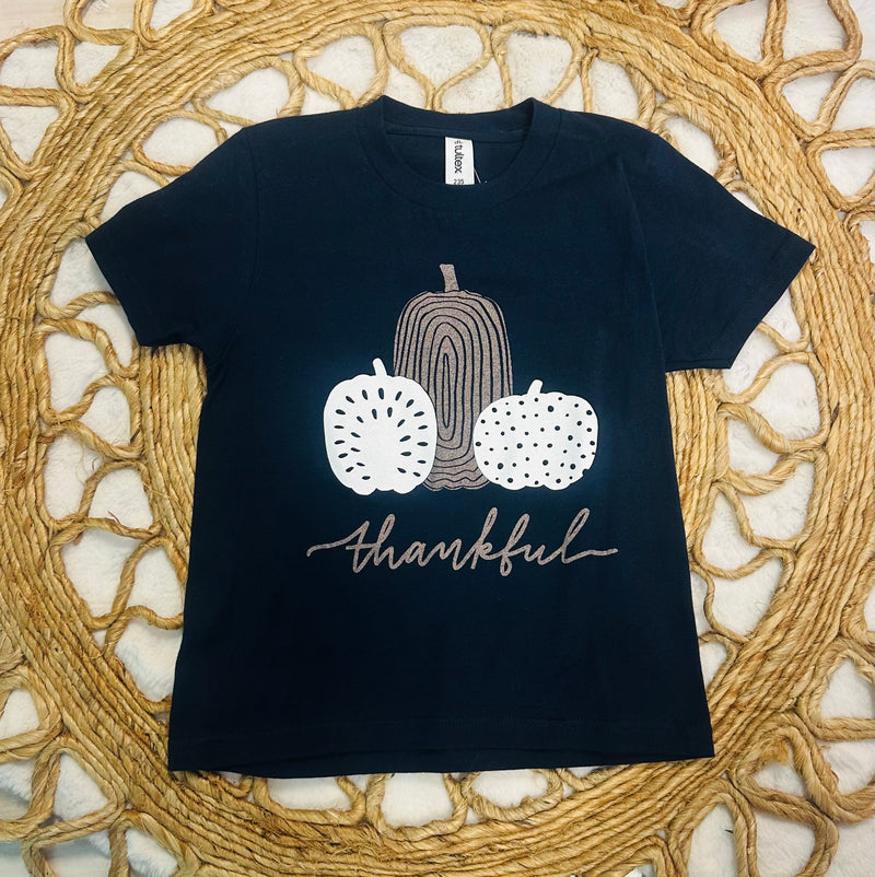 Three Pumpkins Thankful Tee - Mini Mee Boutique