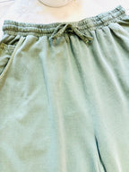 Women’s Curvy Petite Zenana Enzyme Wash Jade Wide- Leg Pants